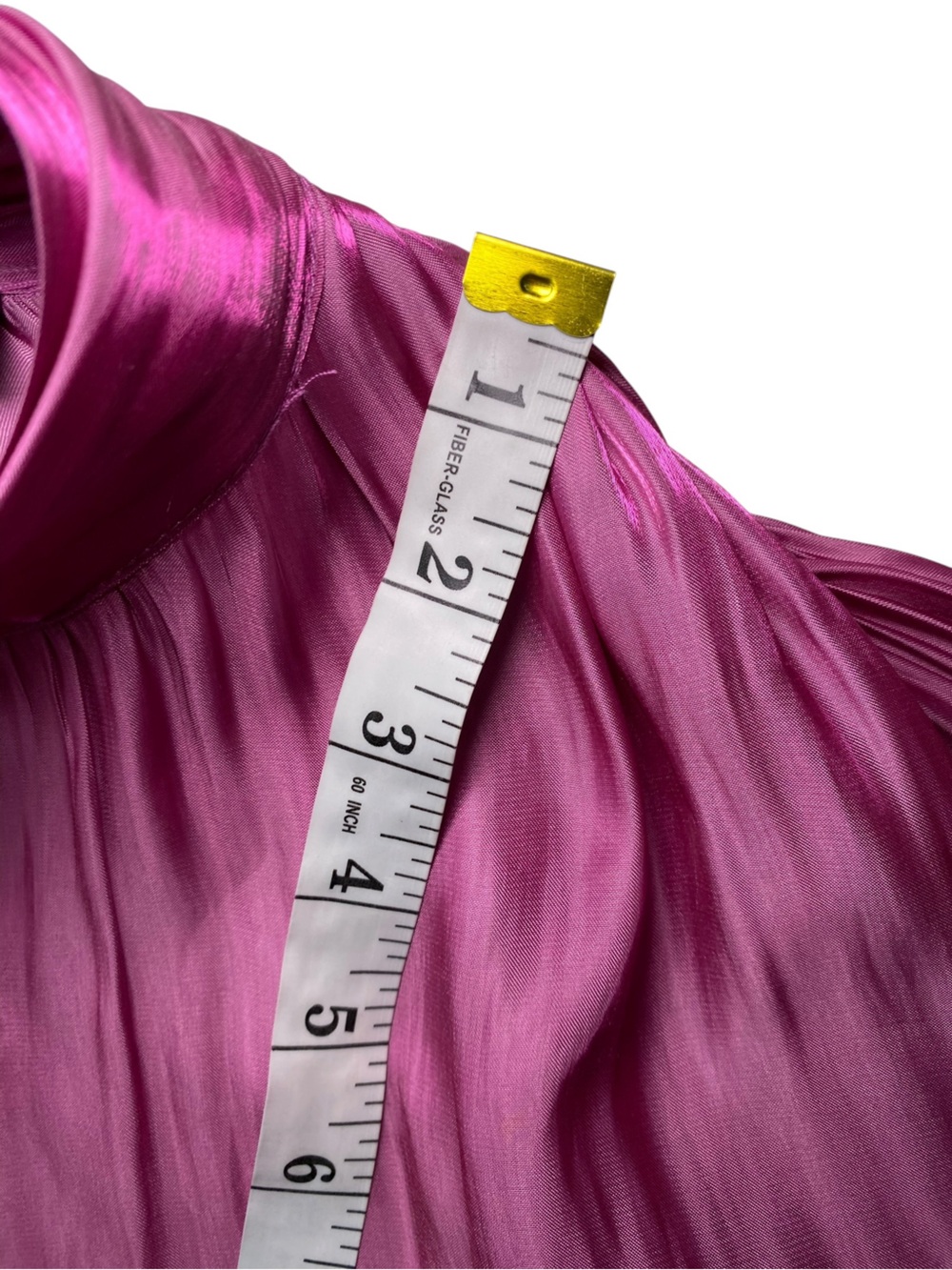 Aveloria Metallic Magenta Pleated
Long Sleeve Bow Neck Blouse - Picture 13 of 16